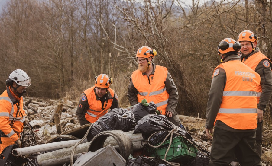 Les astreints de la PCi-VD ont rassemblé près de six tonnes de déchets.