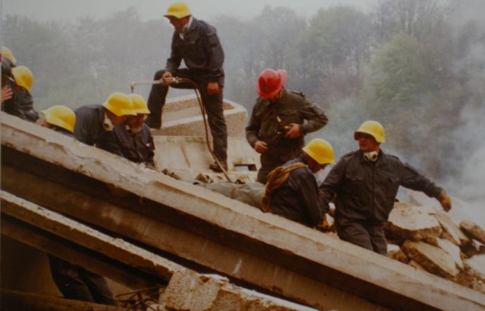 Des membres de la protection civile en exercice il y a quelques années. L'évolution de l'équipement est impressionnante.